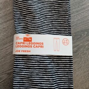 Joe Fresh Monochrome Striped Capri Leggings
